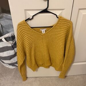 Sincerely Jules Mustard V-Neck Sweater